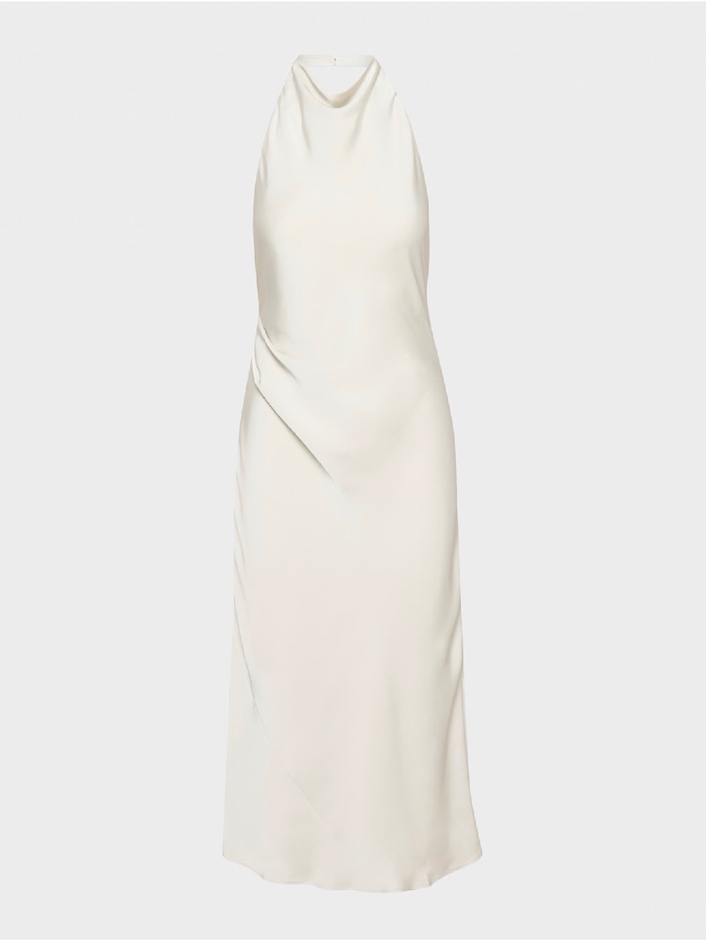 Aritzia Cream Halter Neck Maxi Dress